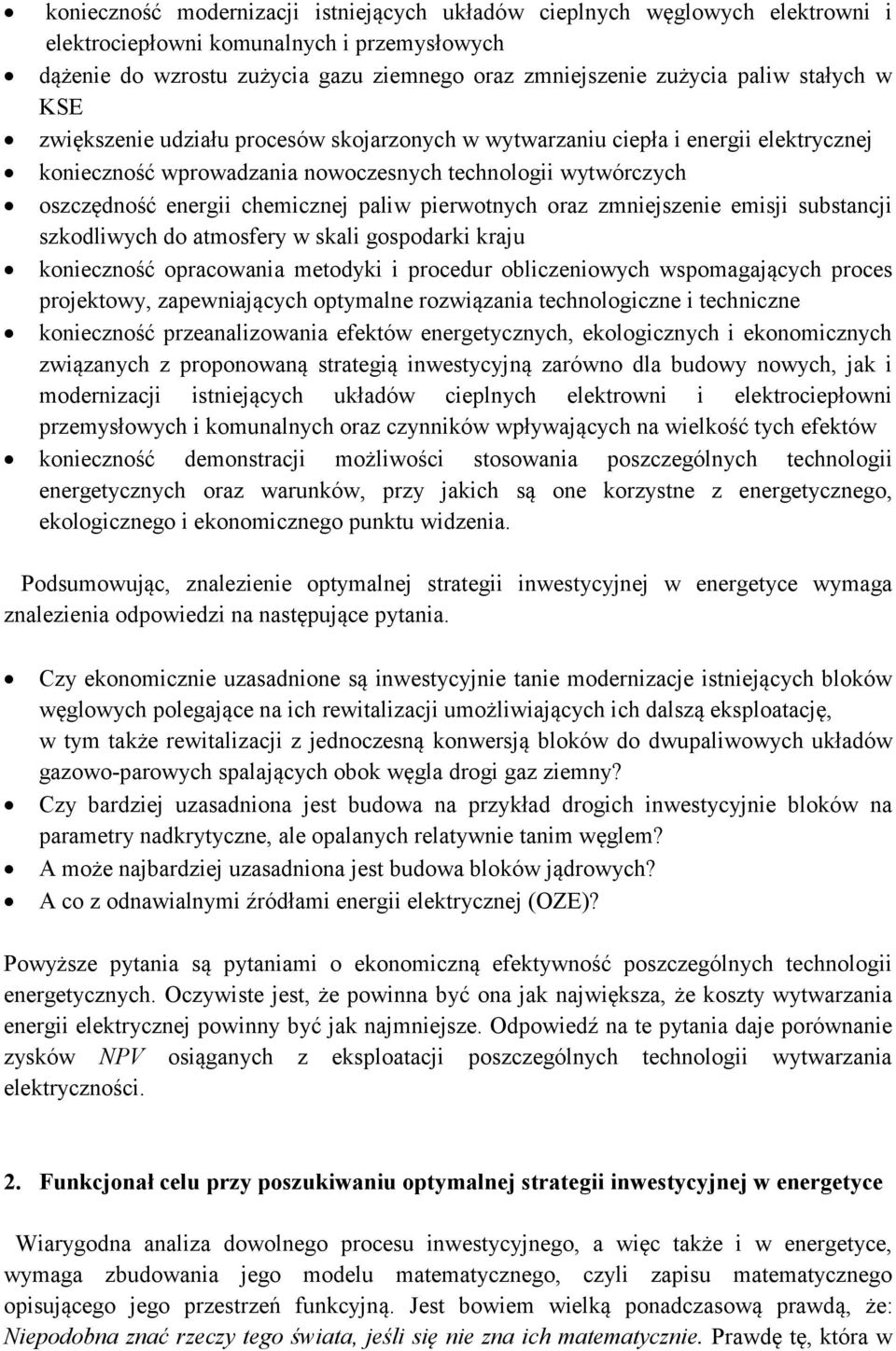 gosodrki krju koniczność orcowni modyki i rocdur obliczniowych wsomgjących rocs rojkowy zwnijących oymln rozwiązni chnologiczn i chniczn koniczność rznlizowni fków nrgycznych kologicznych i