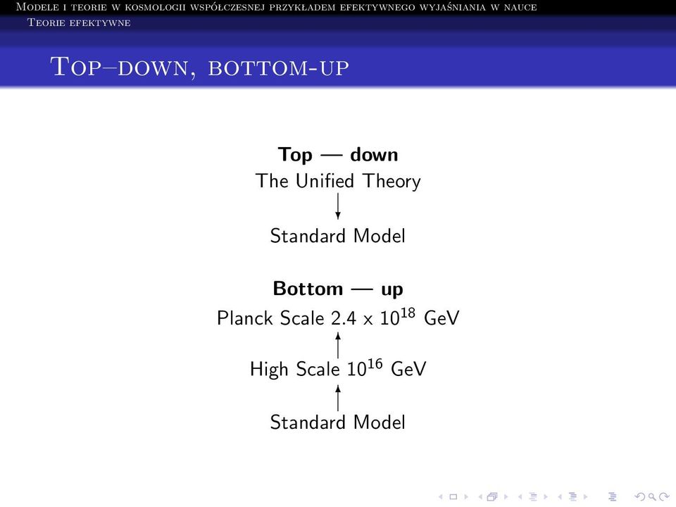 Model Bottom up Planck Scale 2.