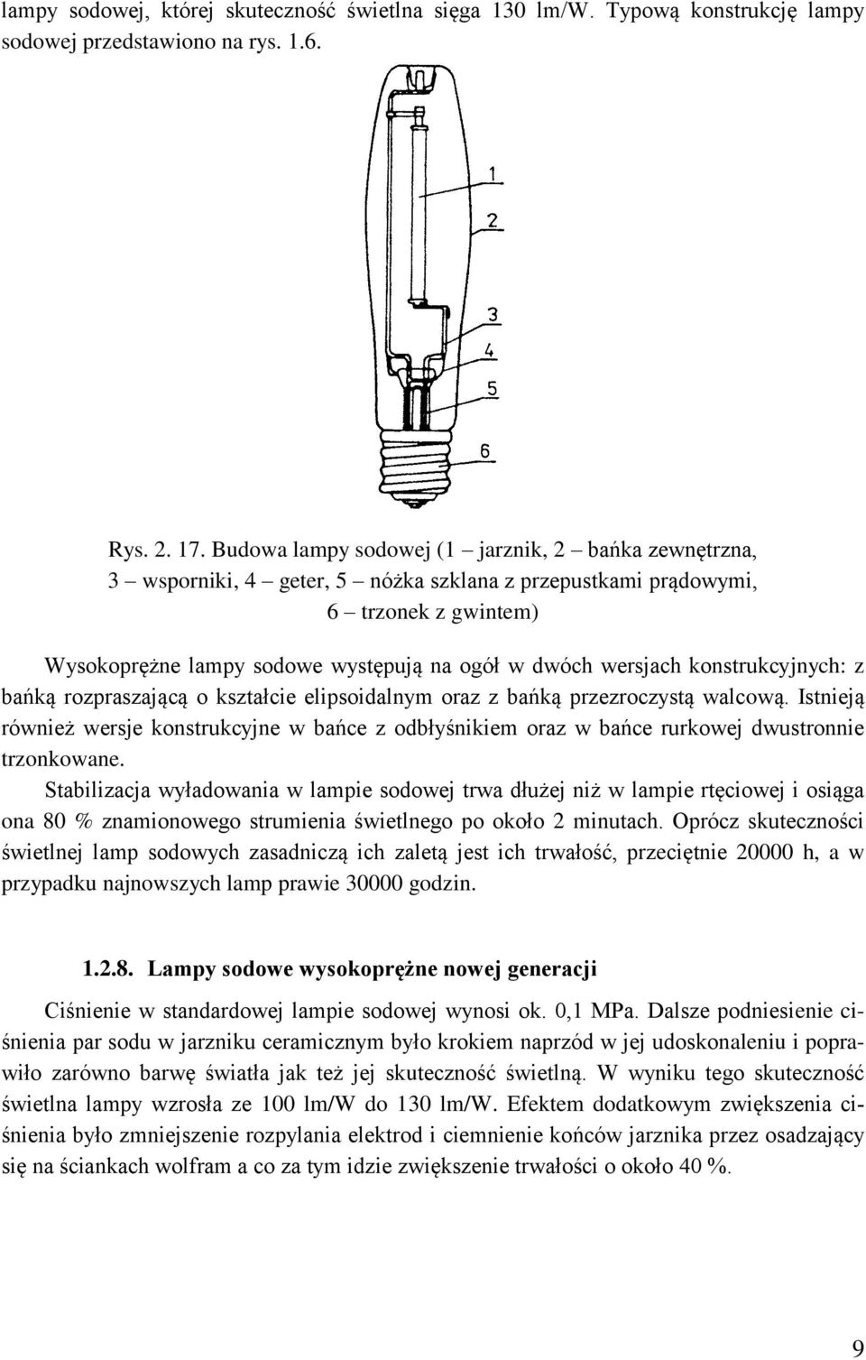 konstrukcyjnych: z bańką rozpraszającą o kształcie elipsoidalnym oraz z bańką przezroczystą walcową.