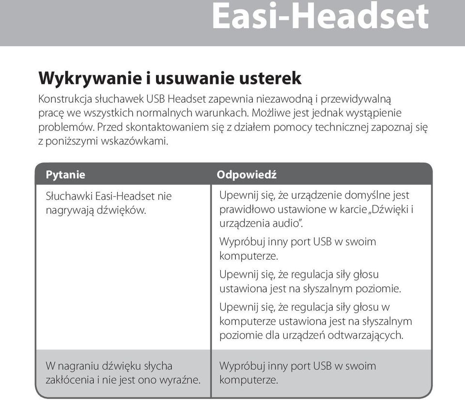 W nagraniu dźwięku słycha zakłócenia i nie jest ono wyraźne. Odpowiedź Upewnij się, że urządzenie domyślne jest prawidłowo ustawione w karcie Dźwięki i urządzenia audio.