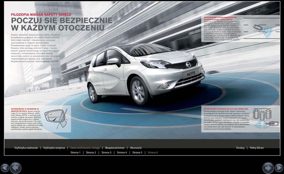Przedstawione opcje to jedne z wielu rozwiązań Nissana, które pomogą ochronić Ciebie i Twoich bliskich poprzez koncentrację na trzech kluczowych obszarach: monitorowanie otoczenia twojego samochodu,