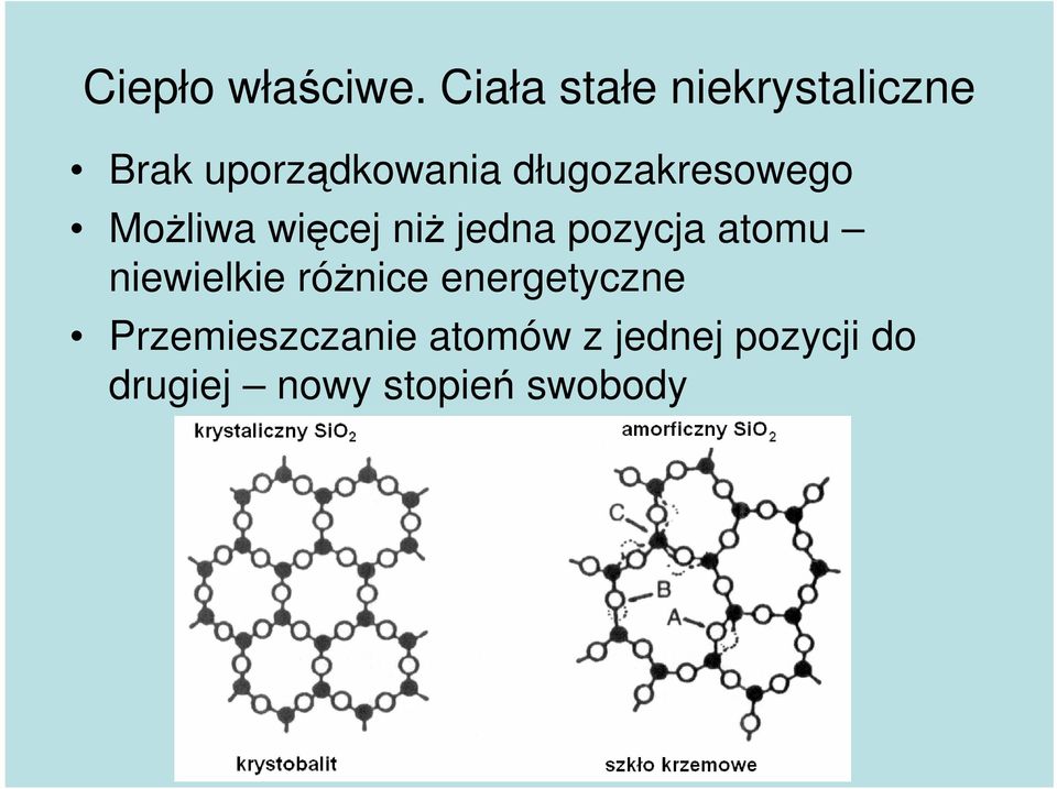 długozakresowego MoŜliwa więcej niŝ jedna pozycja atomu
