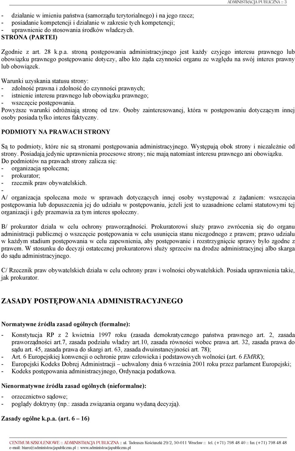 czych. STRONA (PARTEI) Zgodnie z ar