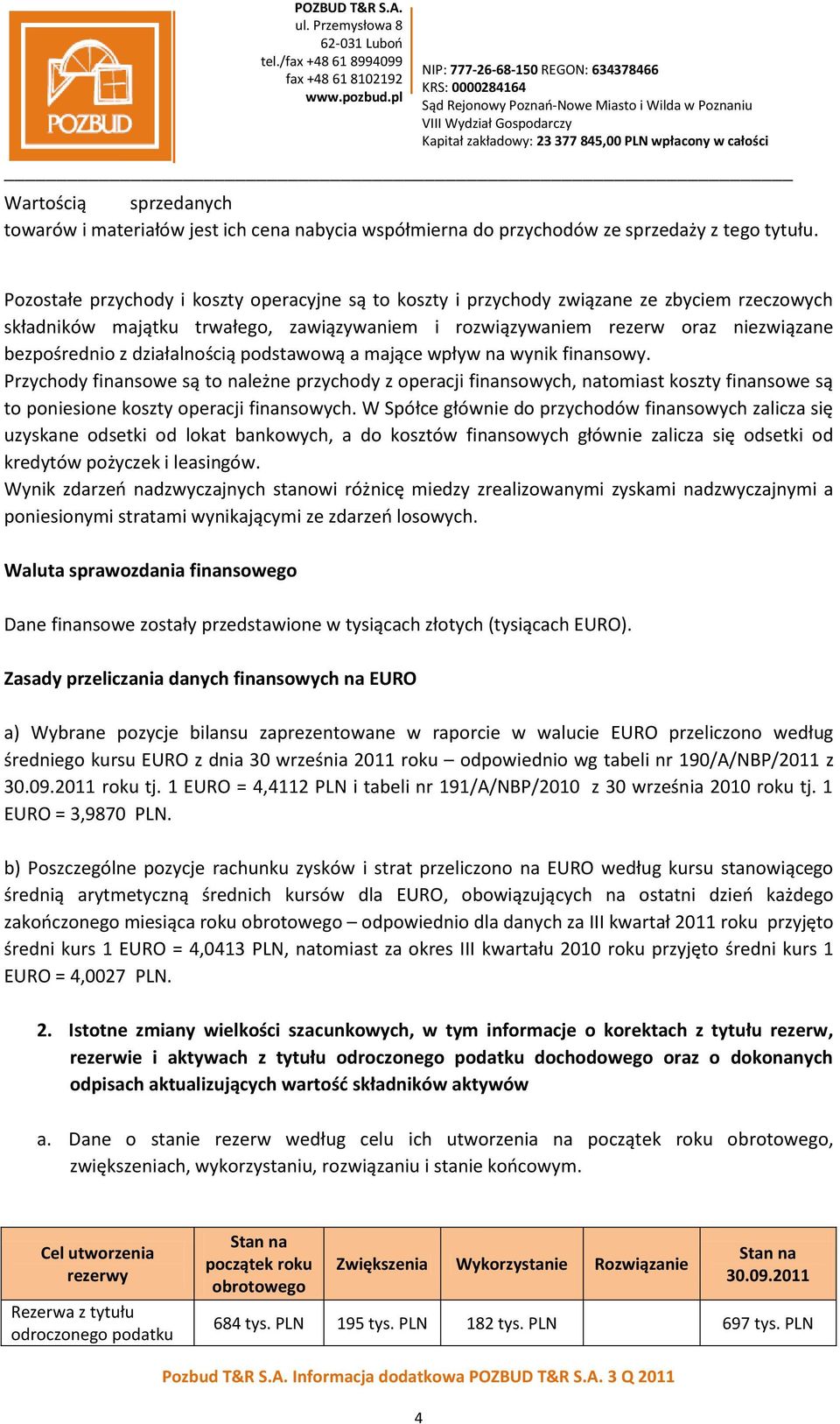 działalnością podstawową a mające wpływ na wynik finansowy. Przychody finansowe są to należne przychody z operacji finansowych, natomiast koszty finansowe są to poniesione koszty operacji finansowych.