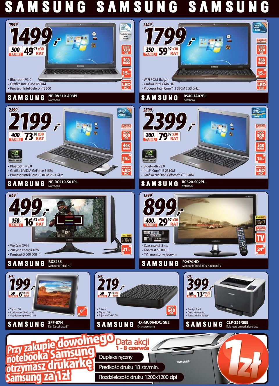 3.0 Grafika NVIDI GeForce 315M Procesor Intel Core i3 380M 2,53 GHz NP-RC5-S01PL Notebook 15, 15, MTRYC LED HD Bluetooth V3.
