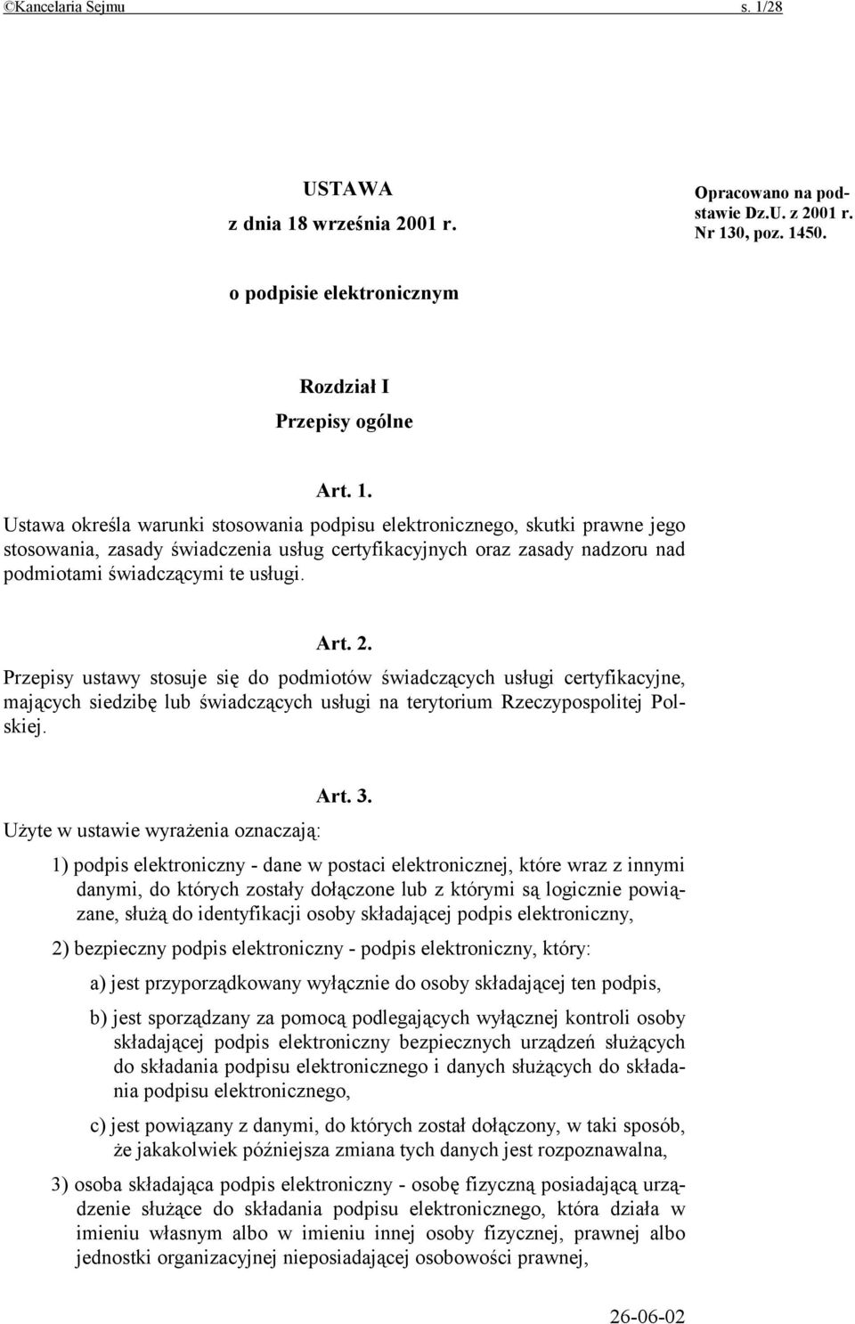 września 2001 r. Opracowano na podstawie Dz.U. z 2001 r. Nr 13