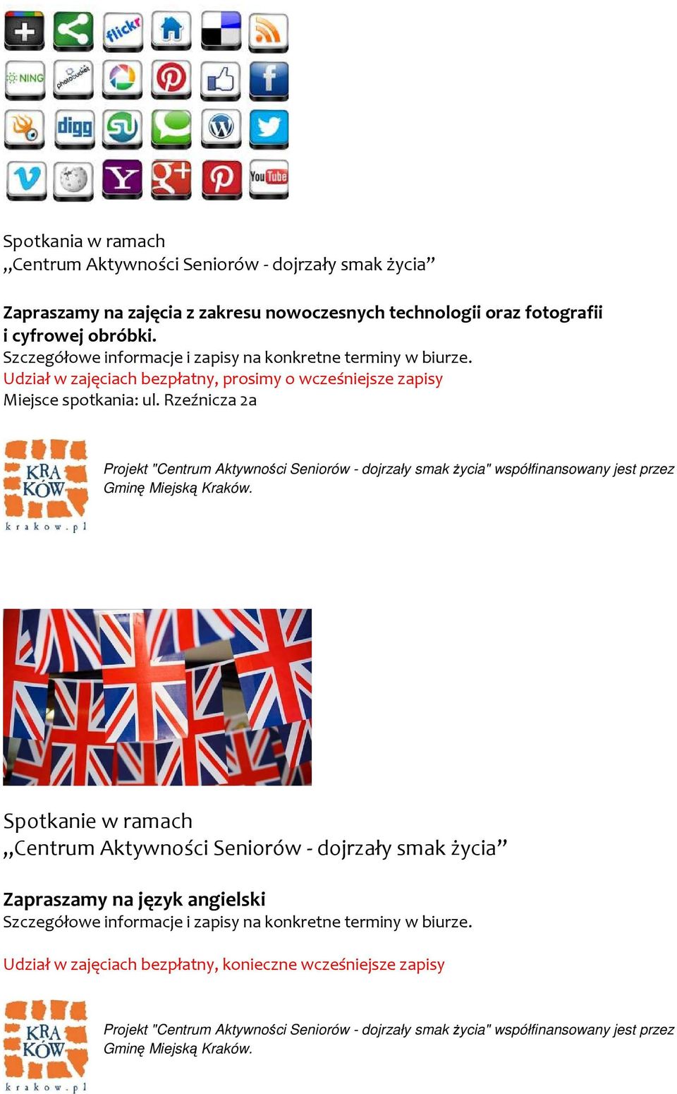 Szczegółowe informacje i zapisy na konkretne terminy w biurze. Miejsce spotkania: ul.