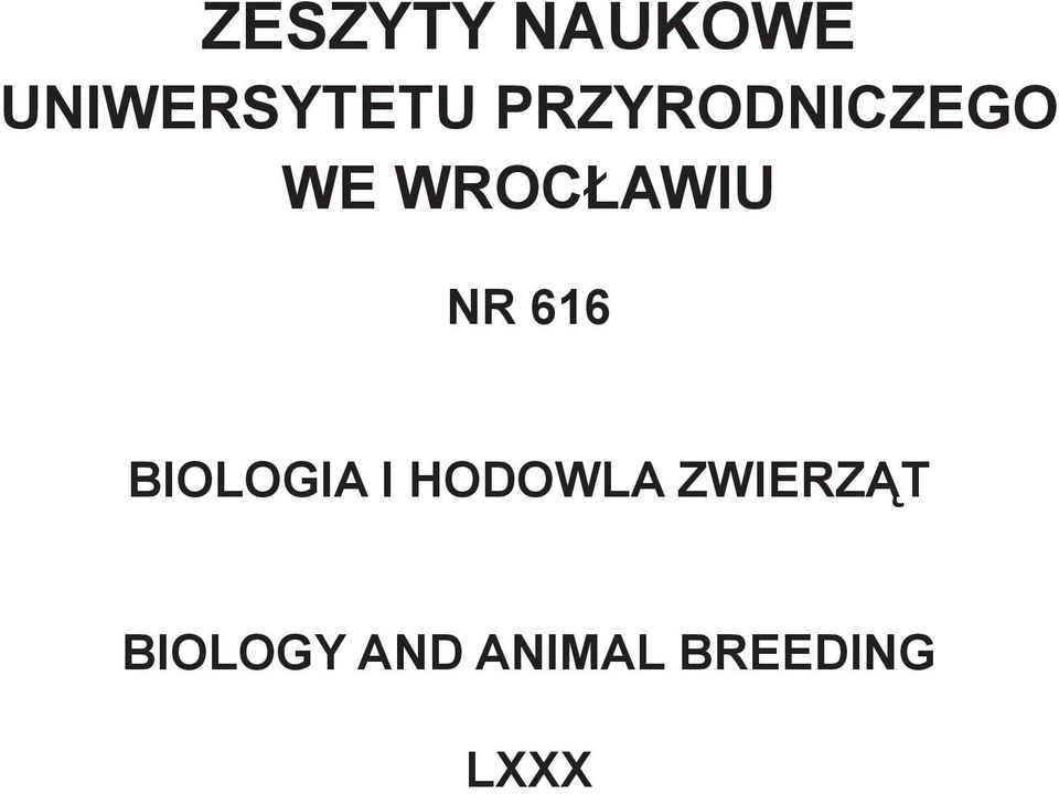 616 Biologia i hodowla