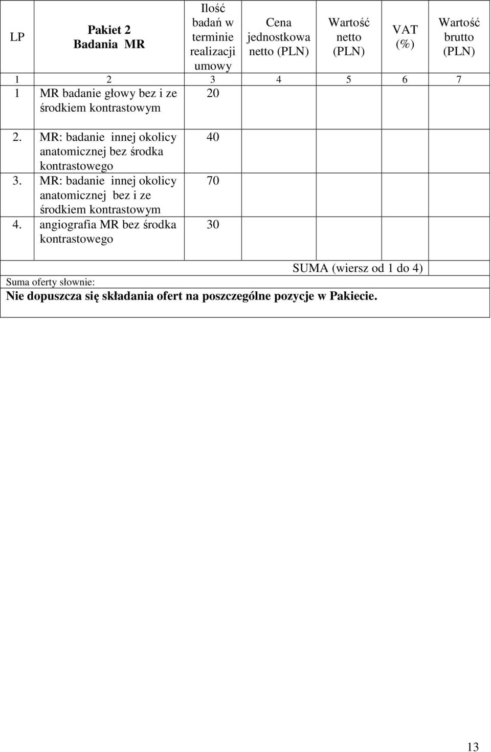 MR: badanie innej okolicy anatomicznej bez środka kontrastowego 3.