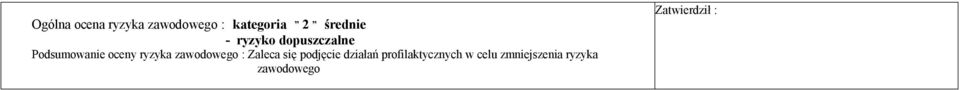 zawodowego : Zaleca się podjęcie działań
