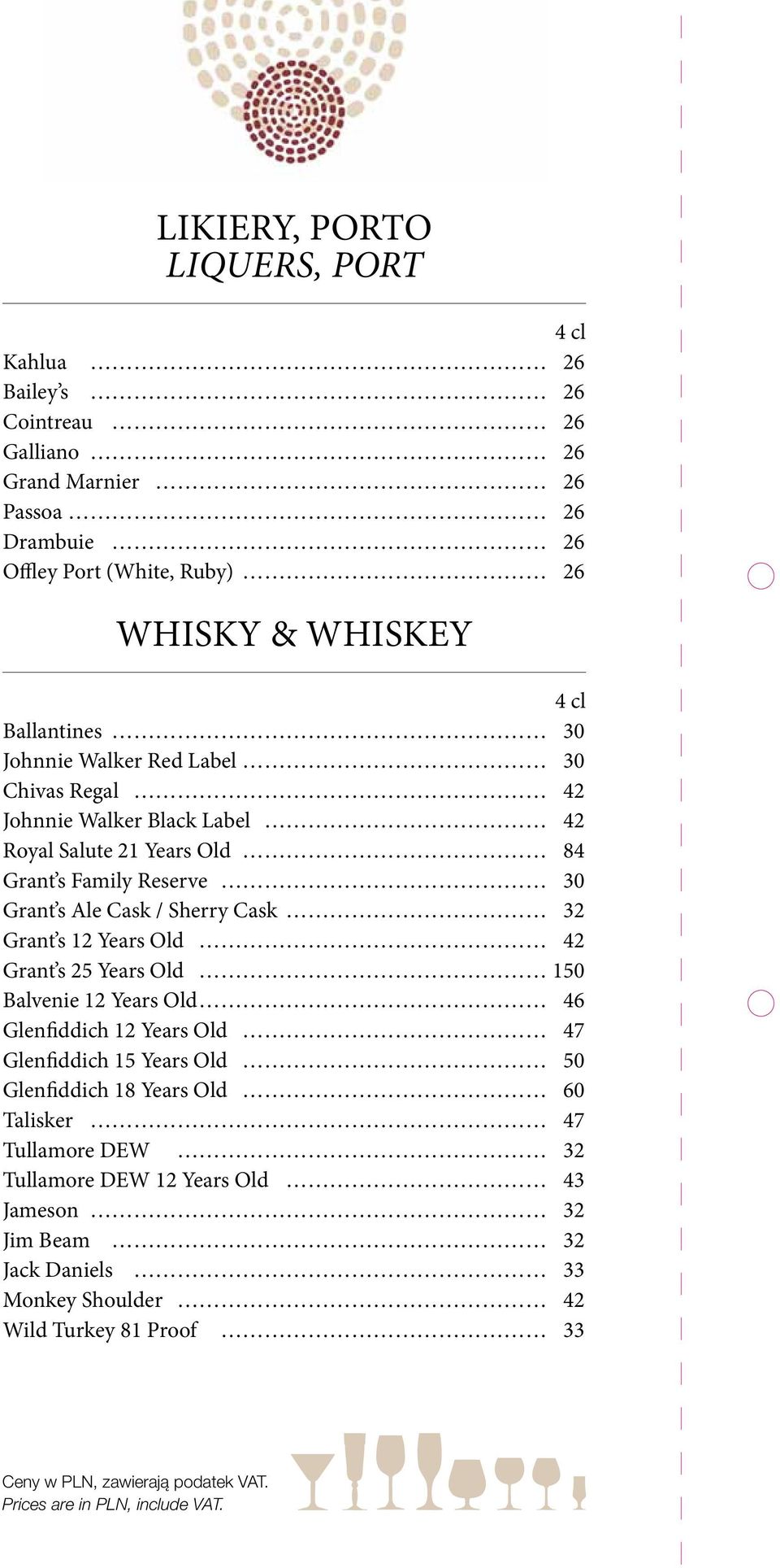Grant s Ale Cask / Sherry Cask 32 Grant s 12 Years Old 42 Grant s 25 Years Old 150 Balvenie 12 Years Old 46 Glenfiddich 12 Years Old 47 Glenfiddich 15 Years Old
