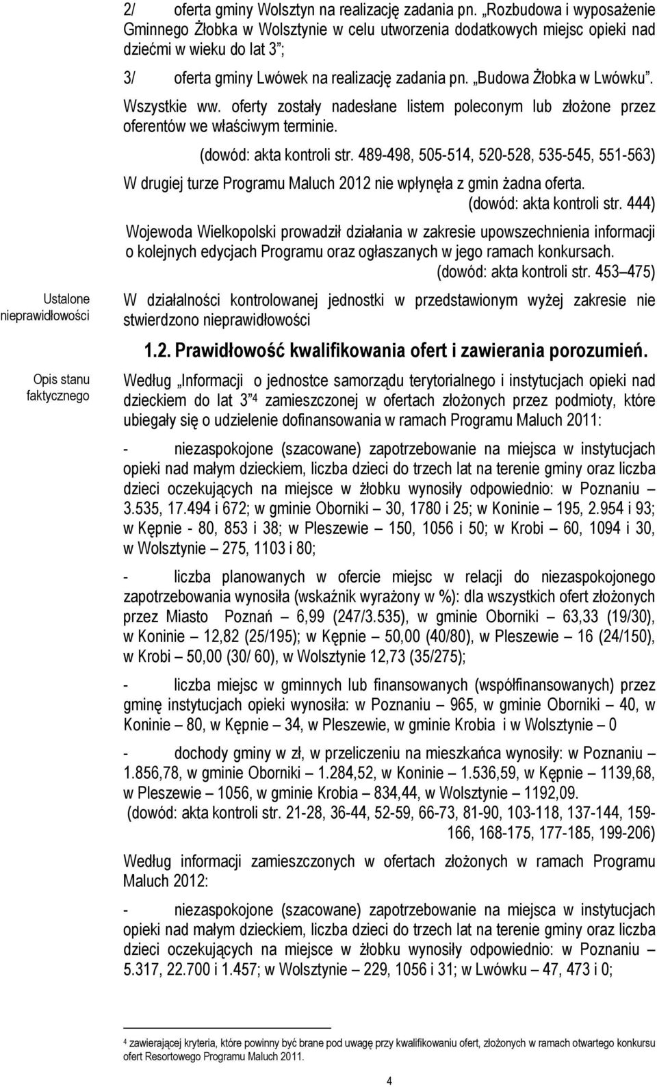 Wszystkie ww. oferty zostały nadesłane listem poleconym lub złożone przez oferentów we właściwym terminie. (dowód: akta kontroli str.