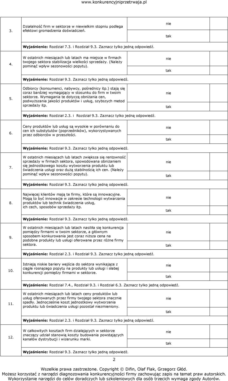 5. Odbiorcy (konsumenci, nabywcy, pośrednicy itp.) stają się coraz bardziej wymagający w stosunku do firm w twoim sektorze.