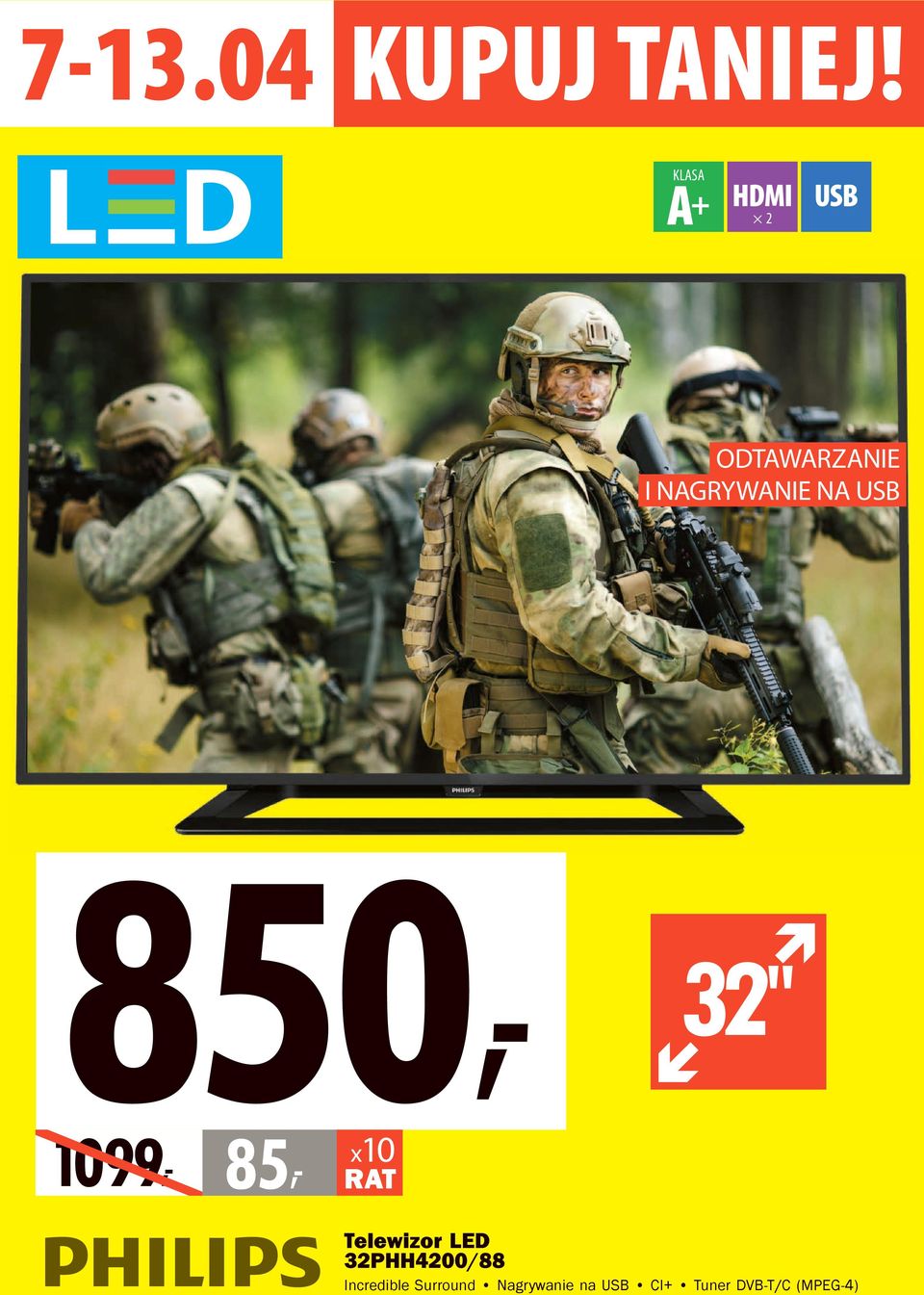 Telewizor LED 32PHH4200/88 Incredible