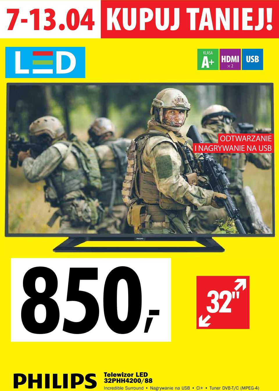 LED 32PHH4200/88 Incredible Surround