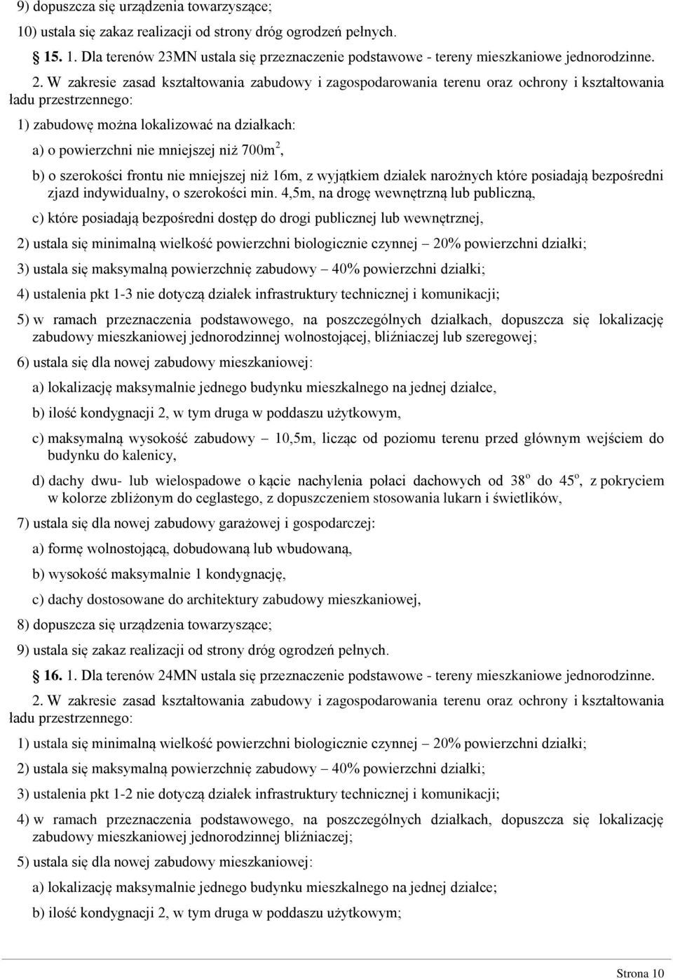 bezpośredni zjazd indywidualny, o szerokości min.