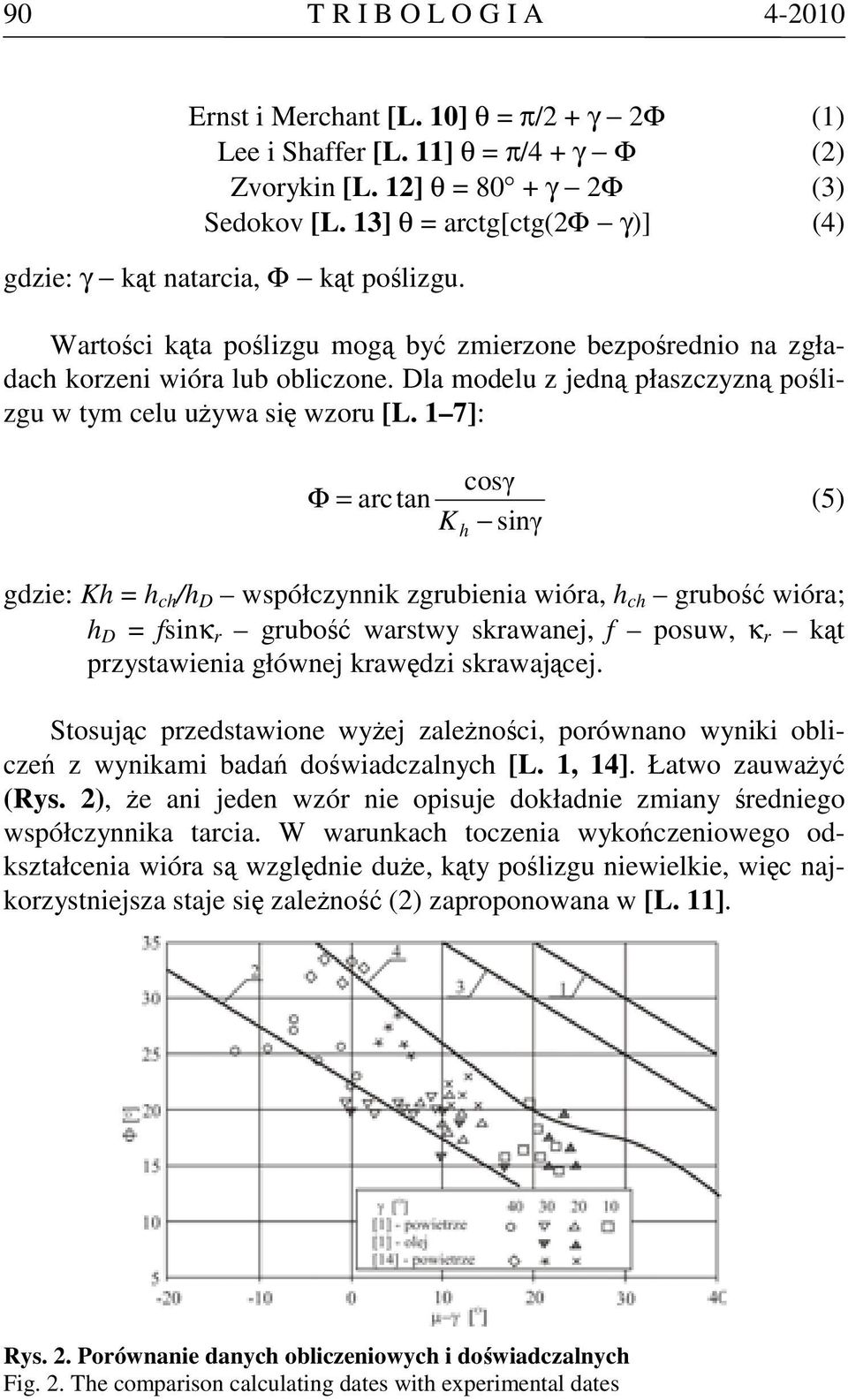 Dla modelu z jedną płaszczyzną poślizgu w tym celu używa się wzoru [L.