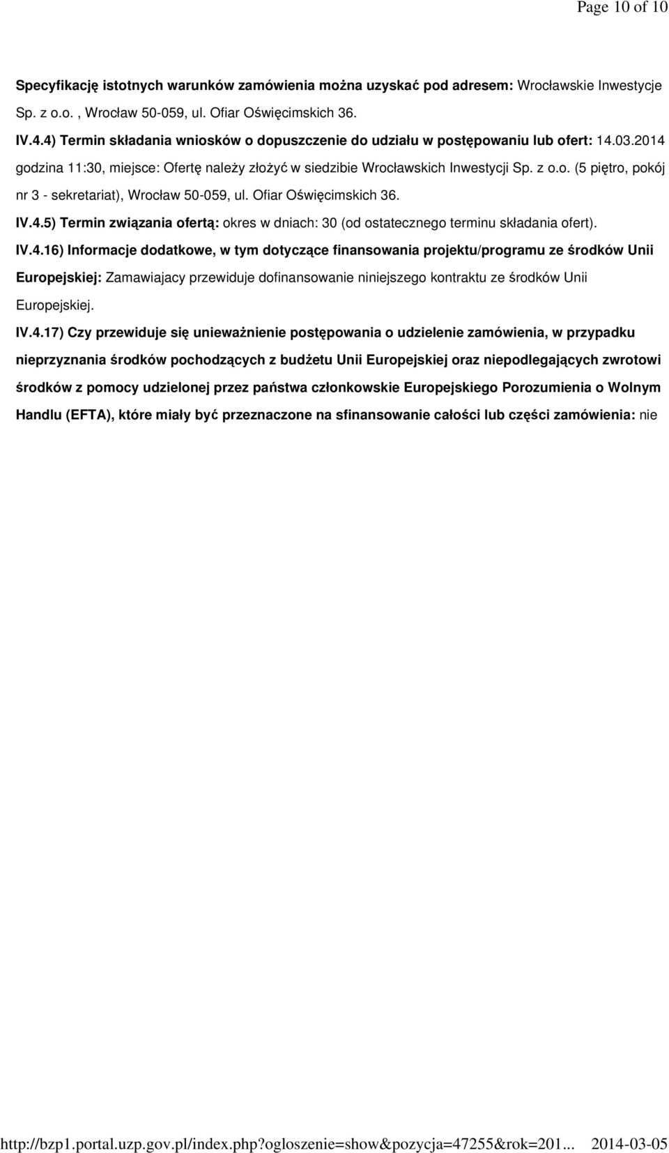 Ofiar Oświęcimskich 36. IV.4.