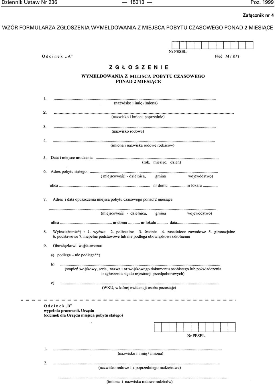 FORMULARZA ZG OSZENIA