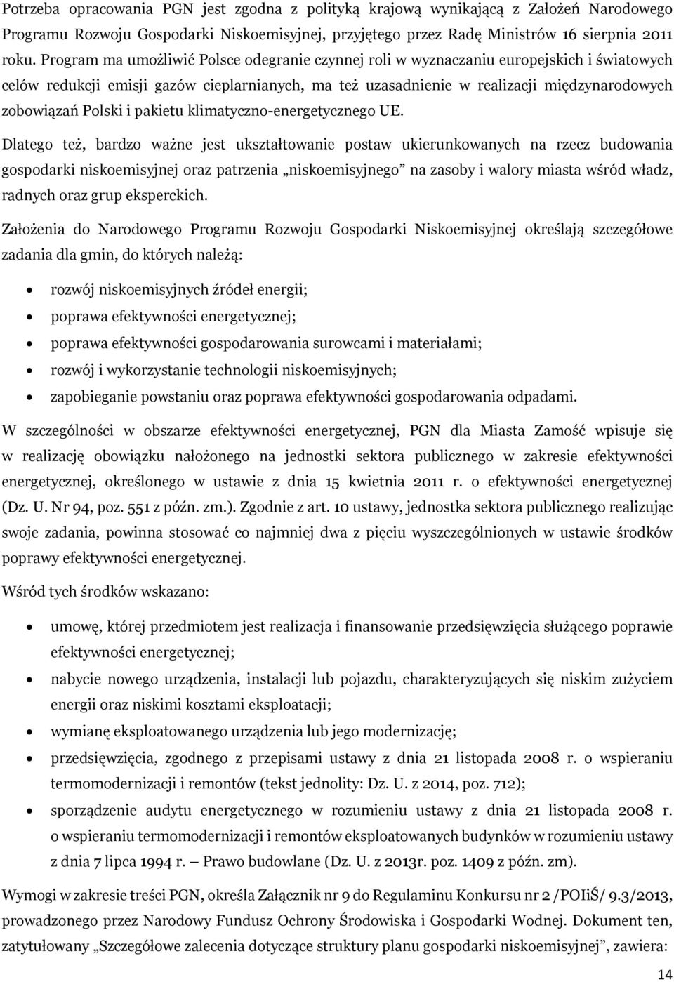 Polski i pakietu klimatyczno-energetycznego UE.