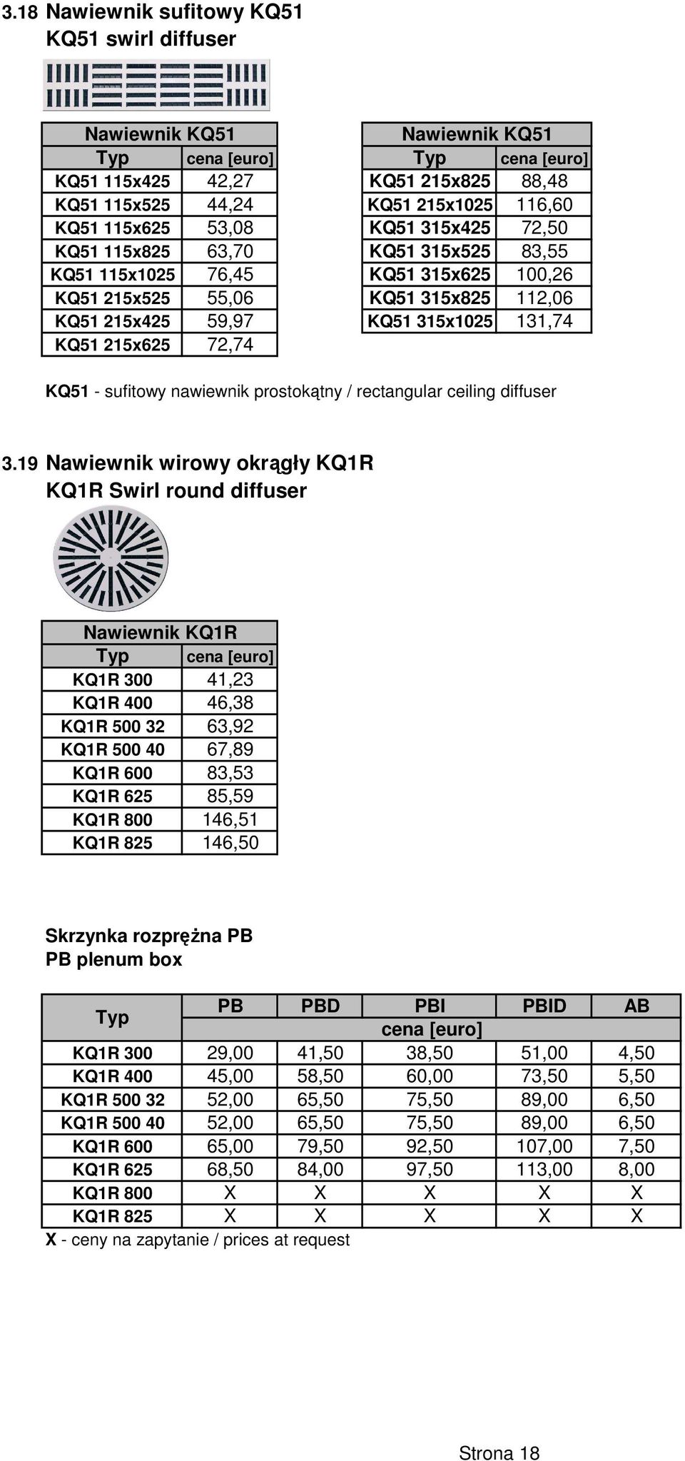 prostokątny / rectangular ceiling diffuser 3.