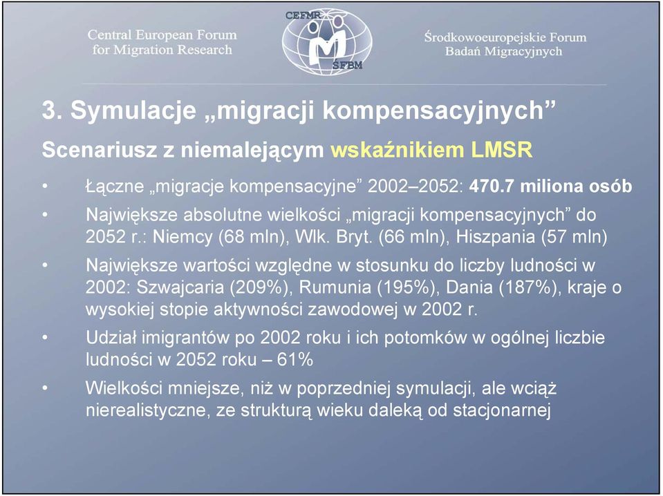 (66 mln), Hiszpania (57 mln) Największe wartości względne w stosunku do liczby ludności w 22: Szwajcaria (29%), Rumunia (195%), Dania (187%), kraje