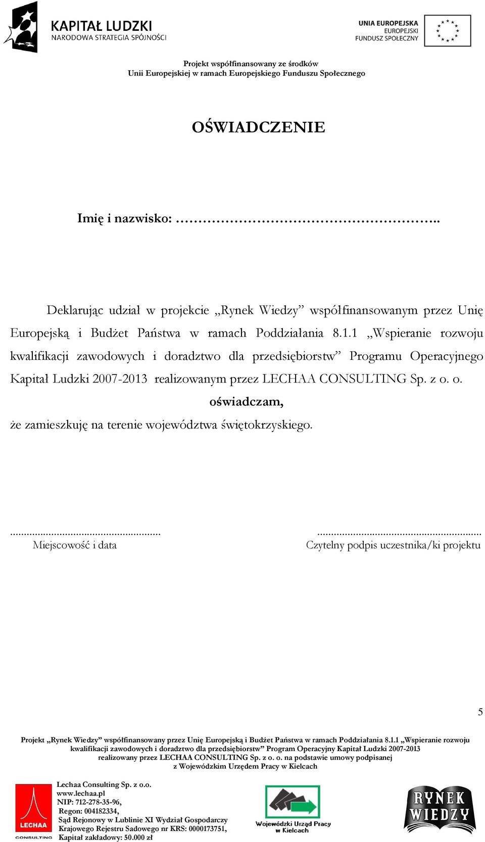 Poddziałania 8.1.