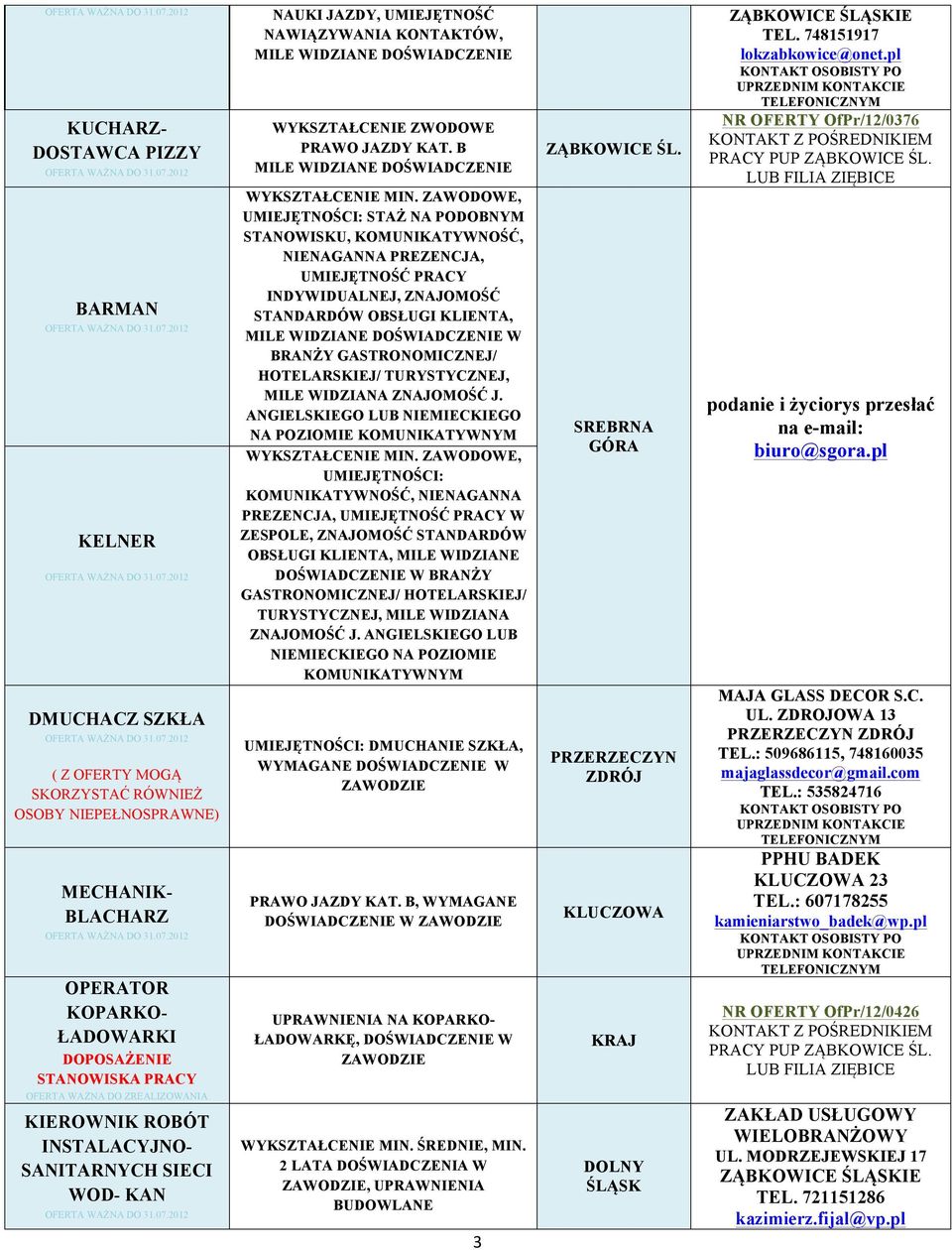 B MILE WIDZIANE DOŚWIADCZENIE WYKSZTAŁCENIE MIN.