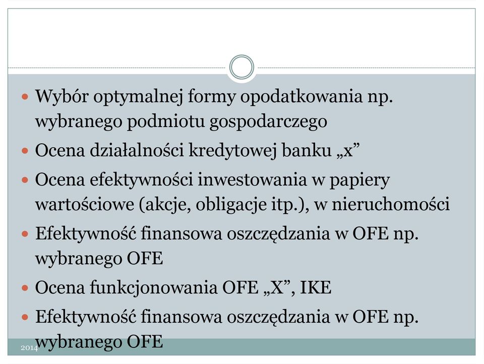 efektywności inwestowania w papiery wartościowe (akcje, obligacje itp.