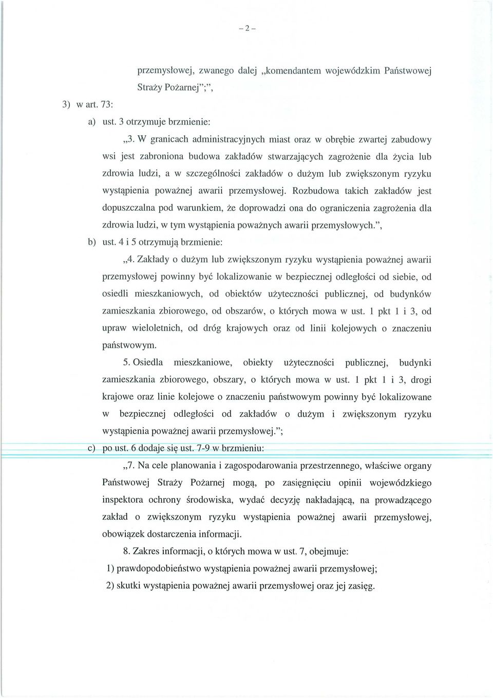 lub zwi ększonym ryzyku wystąpienia powa żnej awarii przemyslowej.