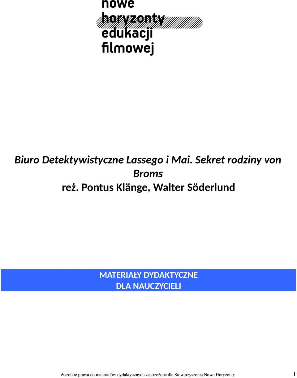 Pontus Klänge, Walter Söderlund MATERIAŁY DYDAKTYCZNE
