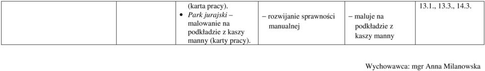 kaszy manny (karty pracy).