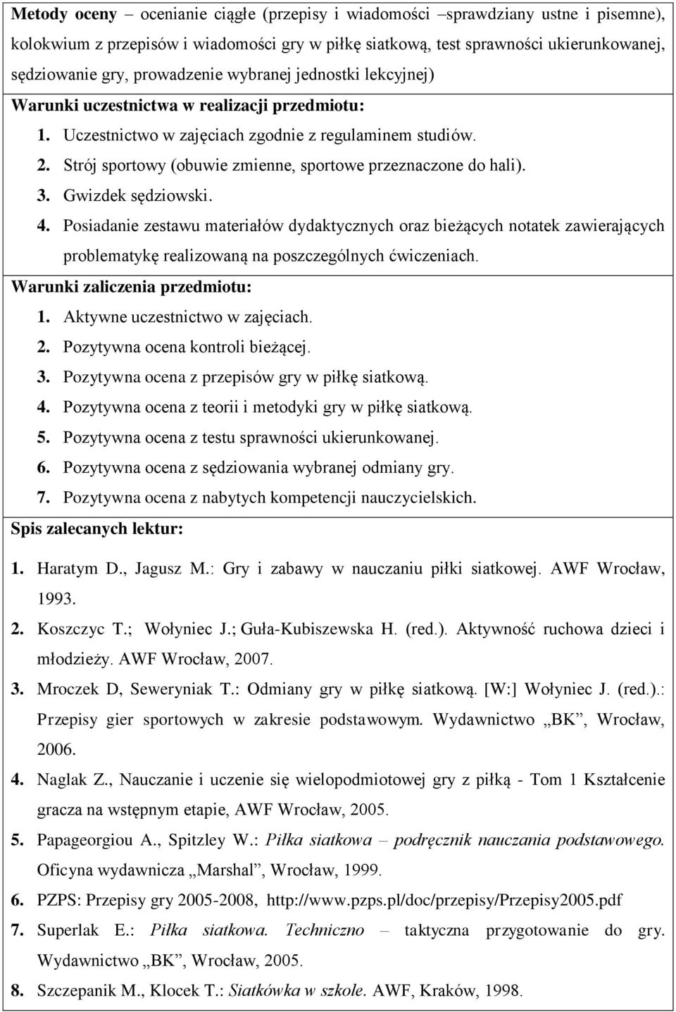 Strój sportowy (obuwie zmienne, sportowe przeznaczone do hali). 3. Gwizdek sędziowski. 4.