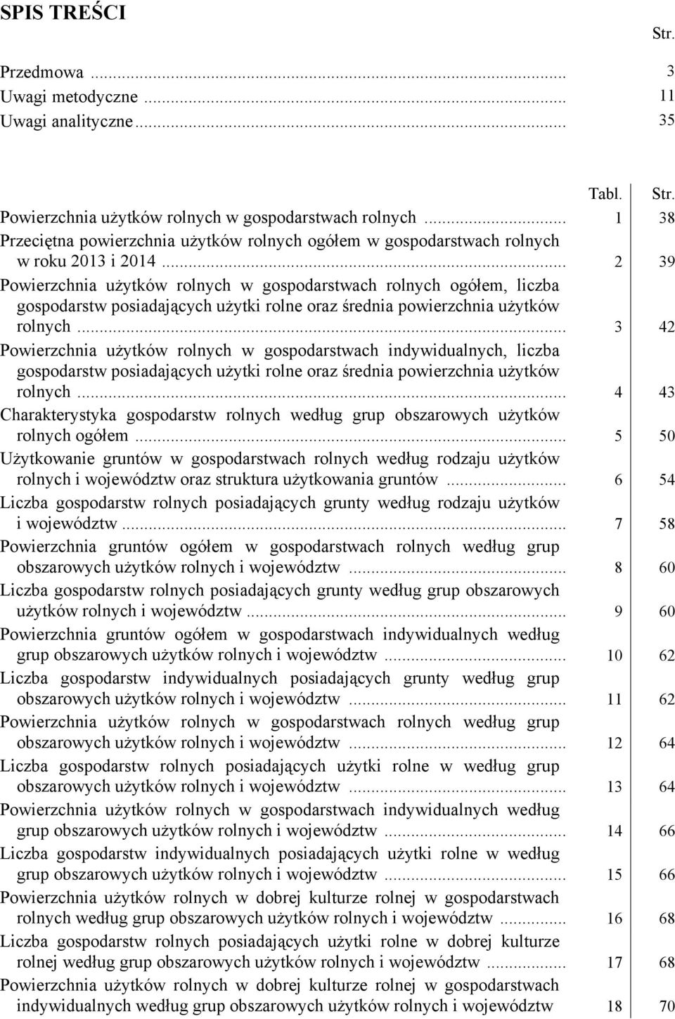 .. 2 39 Powierzchnia użytków rolnych w gospodarstwach rolnych ogółem, liczba gospodarstw posiadających użytki rolne oraz średnia powierzchnia użytków rolnych.