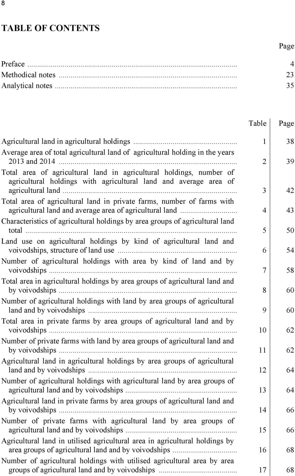 .. 2 39 Total area of agricultural land in agricultural holdings, number of agricultural holdings with agricultural land and average area of agricultural land.
