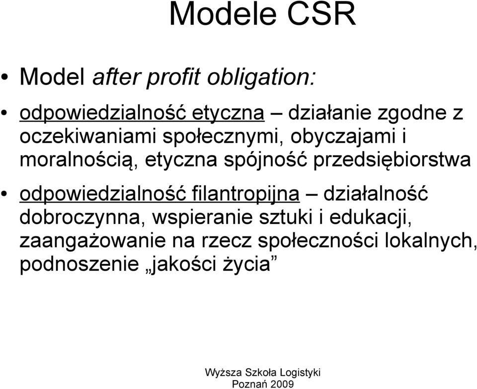 przedsiębiorstwa odpowiedzialność filantropijna działalność dobroczynna,