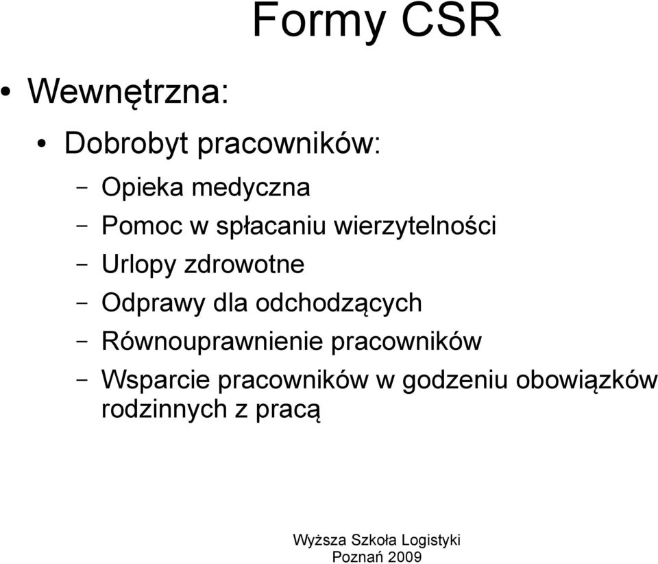 zdrowotne Odprawy dla odchodzących Równouprawnienie