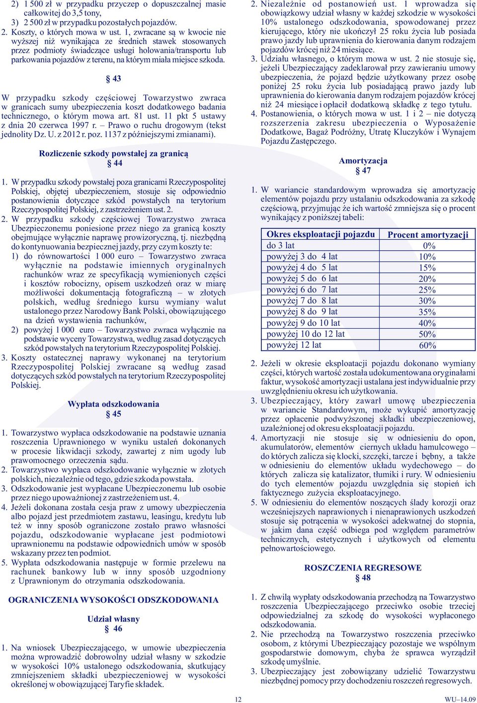 Koszty, o których mowa w ust.