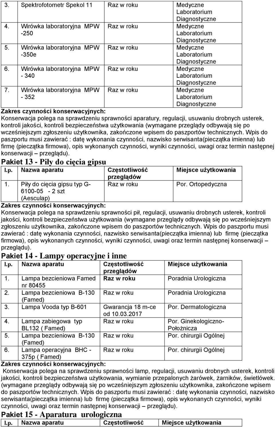 Piły do cięcia gipsu typ G- 6100-05 - 2 szt (Aesculap) Por.