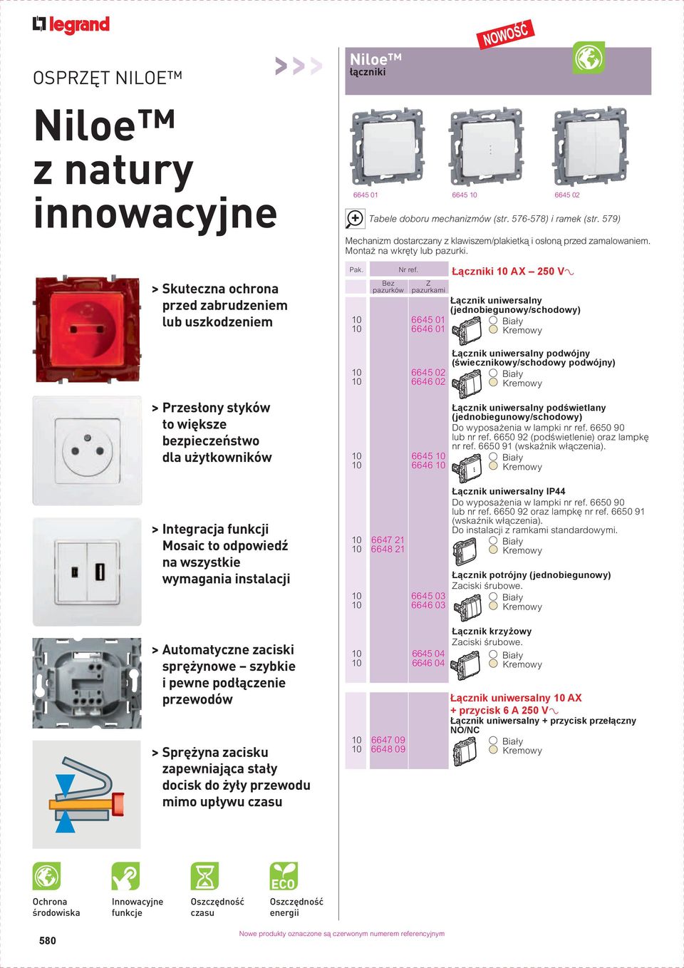 Z pazurkami cznik uniwersalny 6645 0 6646 0 (jednobiegunowy/schodowy) > Przesłony styków to większe bezpieczeństwo dla użytkowników > Integracja funkcji Mosaic to odpowiedź na wszystkie wymagania