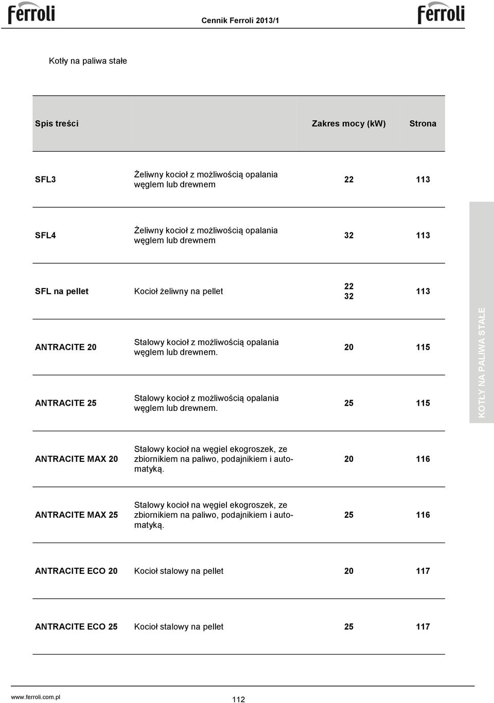 20 115 ANTRACITE 25 Stalowy kocioł z możliwością opalania węglem lub drewnem.