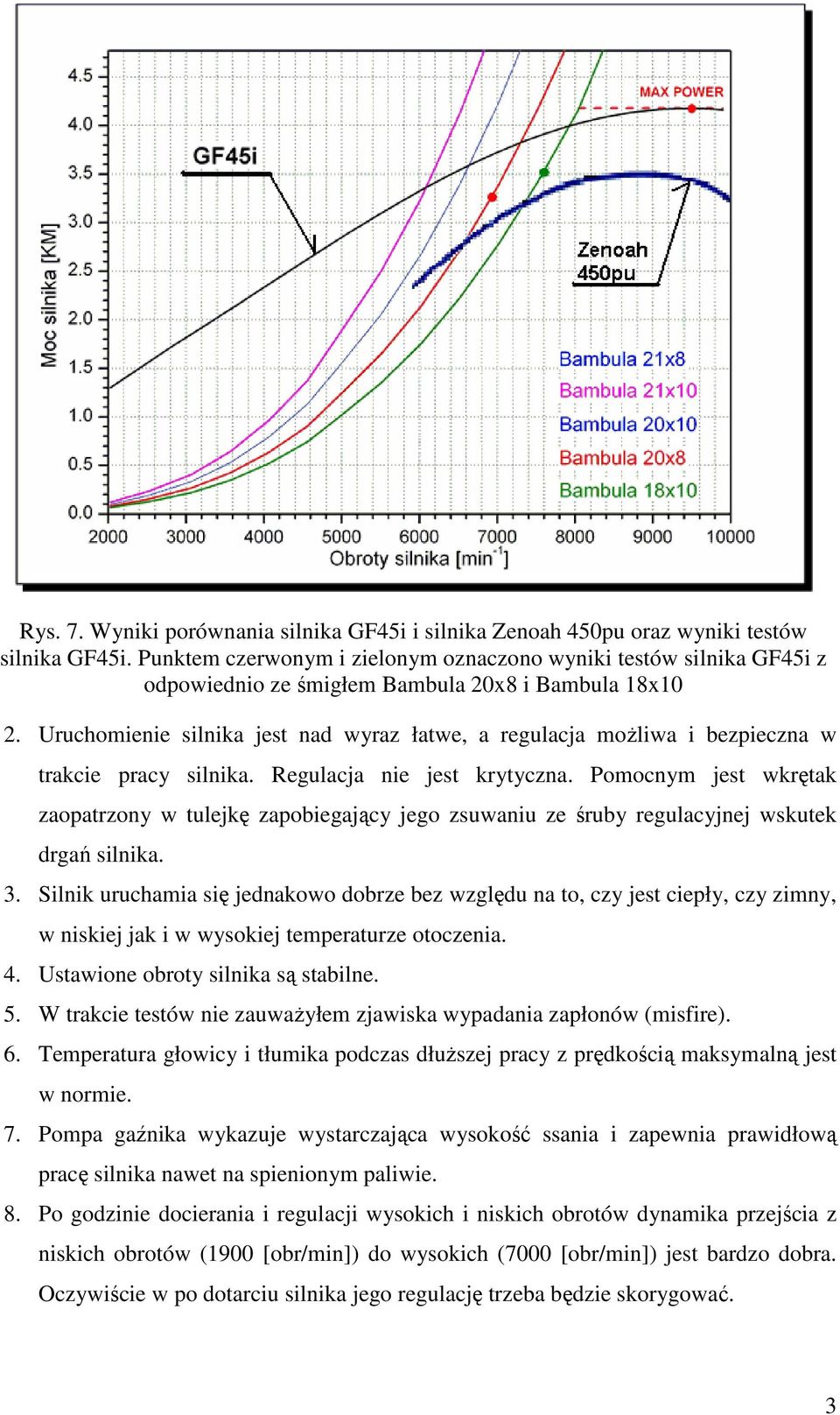 Uruchomienie silnika jest nad wyraz łatwe, a regulacja moŝliwa i bezpieczna w trakcie pracy silnika. Regulacja nie jest krytyczna.