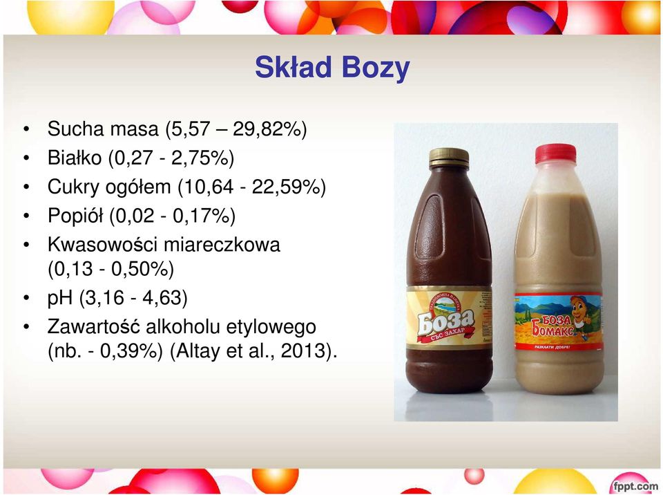 (0,02-0,17%) Kwasowości miareczkowa (0,13-0,50%) ph