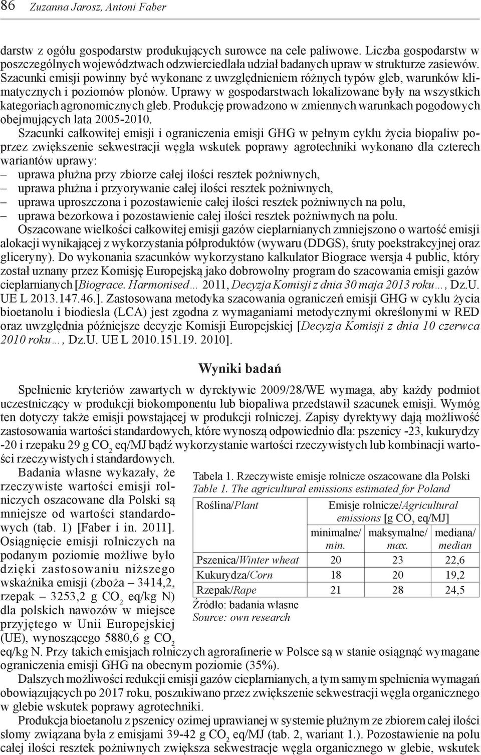 Szacunki emisji powinny być wykonane z uwzględnieniem różnych typów gleb, warunków klimatycznych i poziomów plonów.