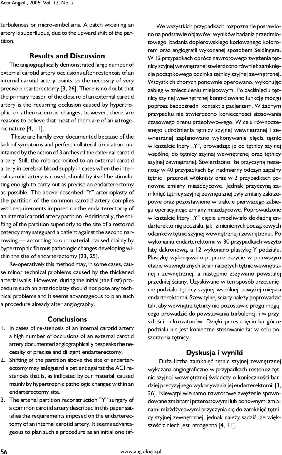 endarterectomy [3, 26].