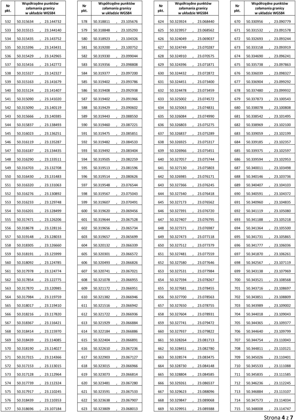 093919 536 50.315429, 23.142965 582 50.319330, 23.099044 628 50.324910, 23.070575 674 50.334690, 23.096241 537 50.315416, 23.142772 583 50.319356, 23.098808 629 50.324396, 23.071871 675 50.335738, 23.