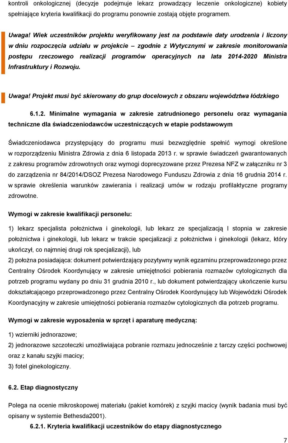 programów operacyjnych na lata 20