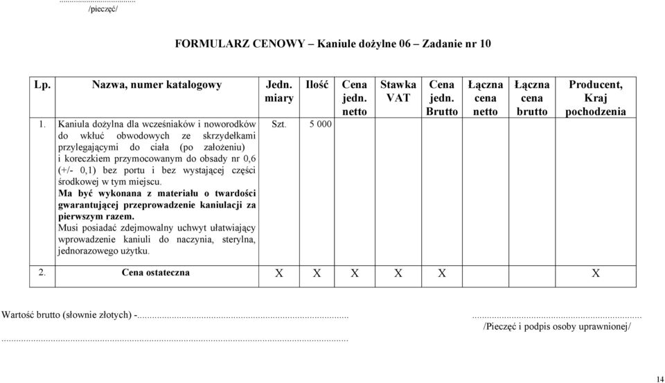 do obsady nr 0,6 (+/- 0,1) bez portu i bez wystającej części środkowej w tym miejscu.