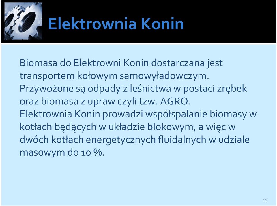 Przywożone są odpady z leśnictwa w postaci zrębek oraz biomasa z upraw czyli tzw. AGRO.