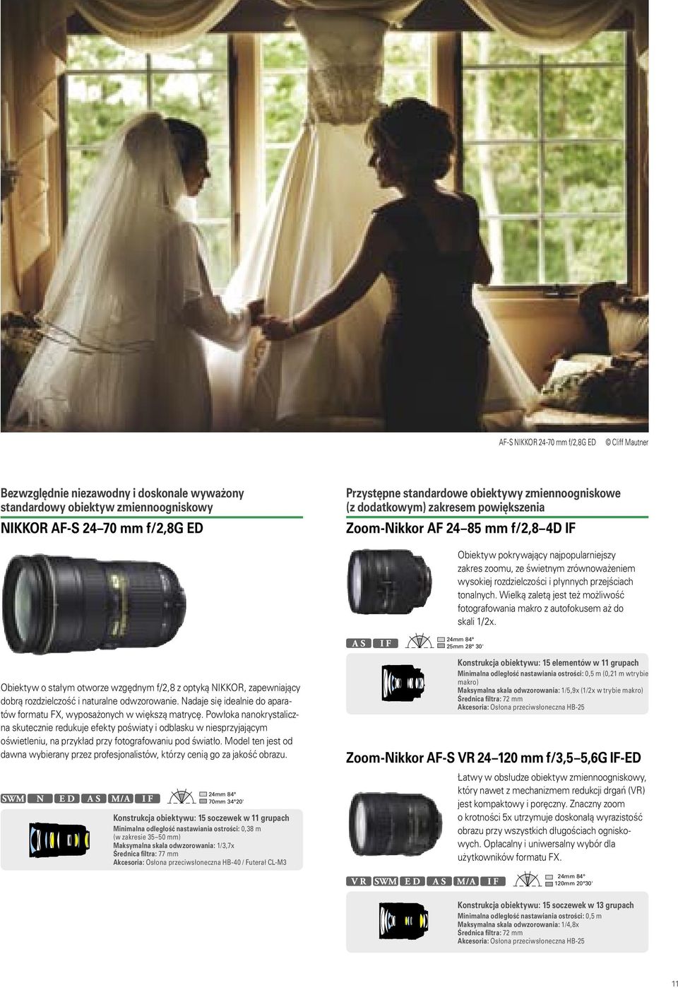 płynnych przejściach tonalnych. Wielką zaletą jest też możliwość fotografowania makro z autofokusem aż do skali 1/2x.